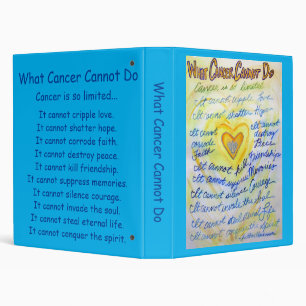Classeur Ce que le cancer ne peut pas faire Poem Carnet de