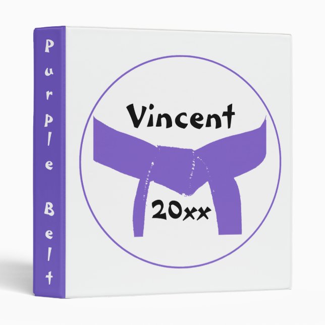 Classeur Ceinture de pourpre d'arts martiaux (Devant/Côté)