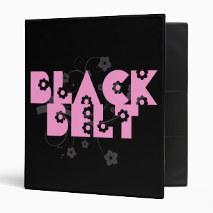 Classeur Ceinture noire d'arts martiaux floraux roses
