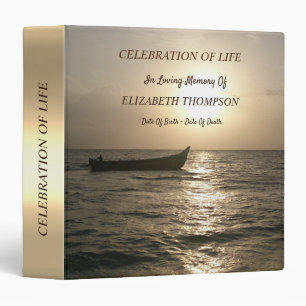 Classeur Célébration de la vie en bateau au coucher du sole