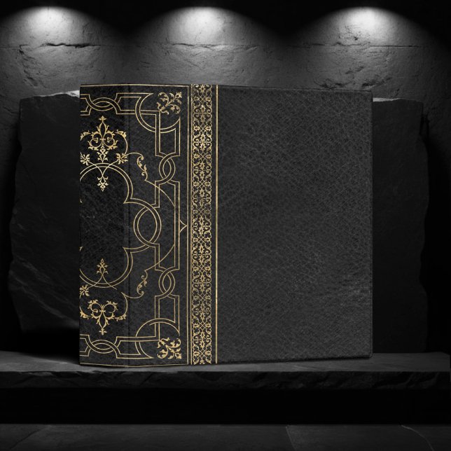 Classeur Céltic Ornate | Album moderne noir et or Emblem (Créateur téléchargé)