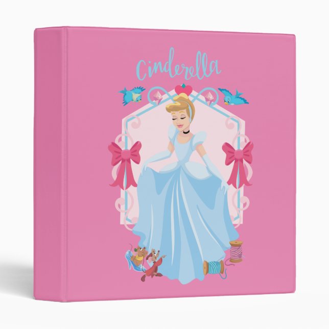 Classeur Cendrillon avec Gus et Rufus (Devant/Côté)