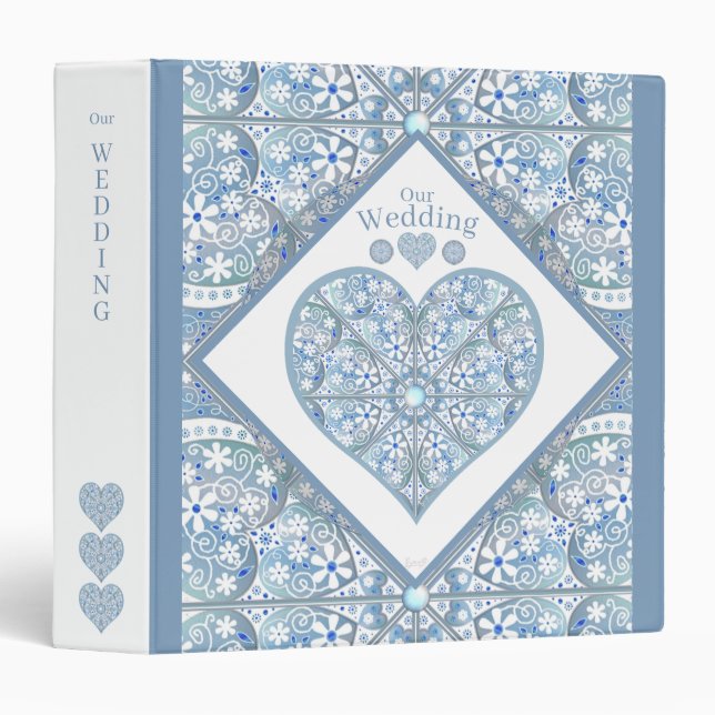 Classeur Céramique Lace Bleu clair (Devant/Côté)