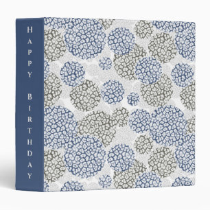 Classeur Cercles avec imprimé léopard gris et bleu