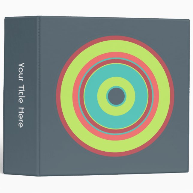 Classeur Cercles colorés 01 (Devant/Côté)