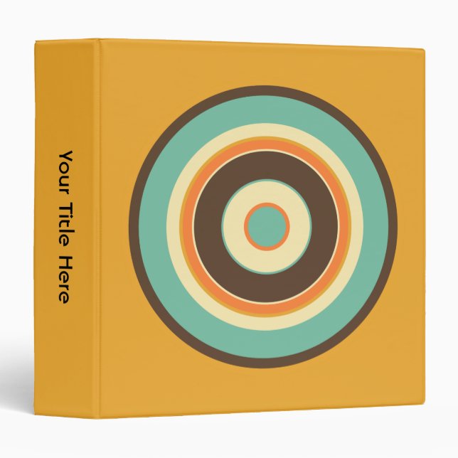 Classeur Cercles colorés 02 (Devant/Côté)