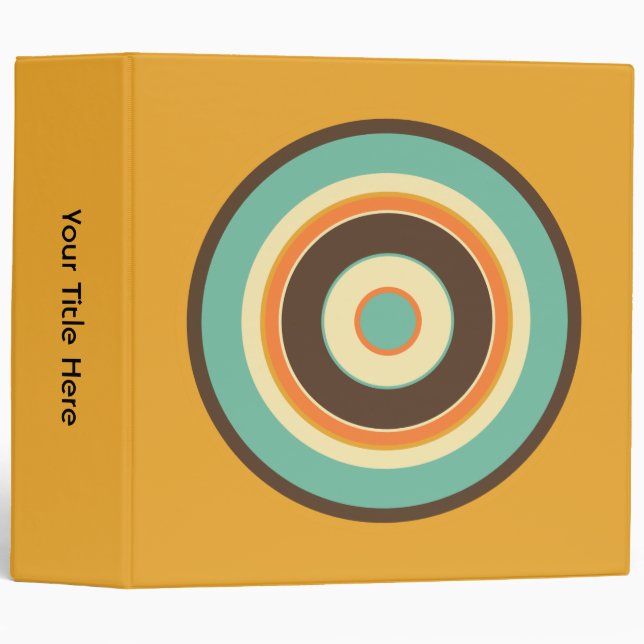 Classeur Cercles colorés 02 (Devant/Côté)