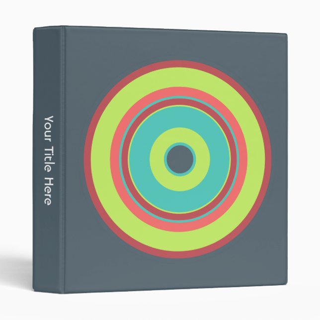 Classeur Cercles colorés 04 (Devant/Côté)