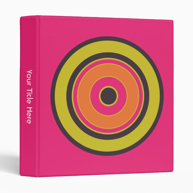 Classeur Cercles colorés 06 (Devant/Côté)