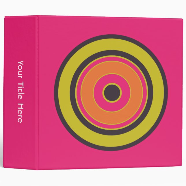 Classeur Cercles colorés 06 (Devant/Côté)