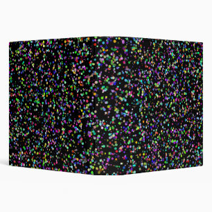 Classeur Cercles colorés bulles sur motif unique noir