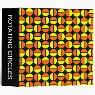 Classeur Cercles pivotants (2po) Jaune et orange sur noir