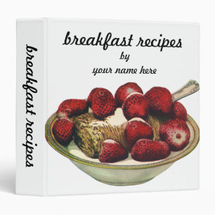 Classeur Céréales de petit-déjeuner sain vintage aux fraise