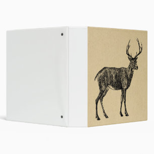 Classeur Cerf vintage Illustré