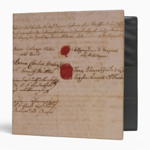 Classeur Certificat de mariage de Wolfgang, de Mozart et de