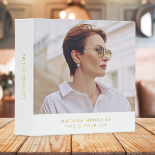 Classeur C'est ta vie   Livre de mémoire photo Gold moderne