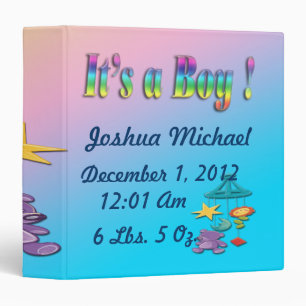 Classeur C'est un garçon - livre mobile de bébé de souvenir