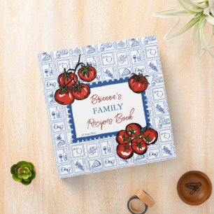 Classeur C'est un livre de recettes italiennes de tomates a