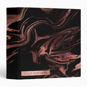 Classeur C'est un look de copper rose gold marble noir