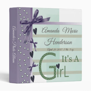 Classeur C'est une fille Lavender Baby Photo Album