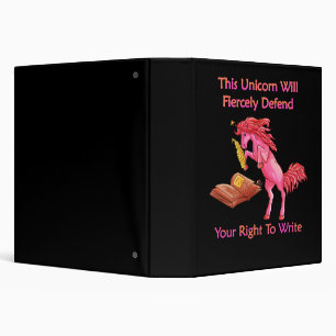 Classeur Cette Unicorne Défendra Votre Droit D'Écrire