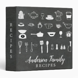 Classeur Chalkboard Kitchen Fête des mariées famille Recett
