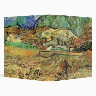 Classeur Champ de blé entouré de cyprès avec paysan de Vinc