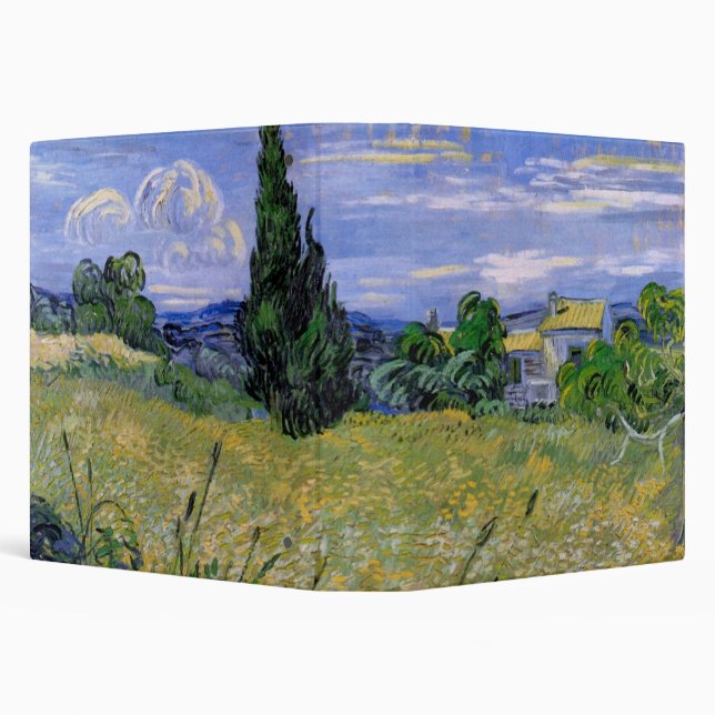 Classeur Champ de blé vert avec Cypress par Vincent van Gog (Arrière-plan)