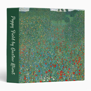 Classeur Champ de coquelicots par Gustav Klimt, Art Nouveau
