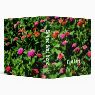 Classeur Champ De Zinnias Fleur Art Personnalisé