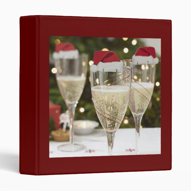 CLASSEUR ***CHAMPAGNE DE NOËL** POUR SOUVENIRS DE NOËL (Devant/Côté)
