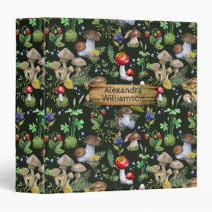 Classeur Champignons des forêts de bois Berries Texte de la