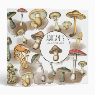 Classeur Champignons forestiers Vintages personnalisés