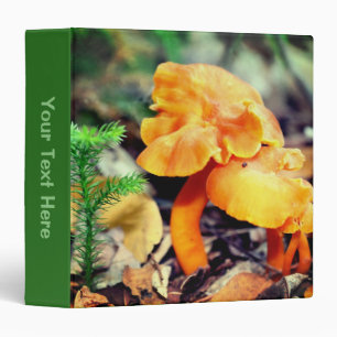 Classeur Champignons orange pâle sauvages Nature Personnali