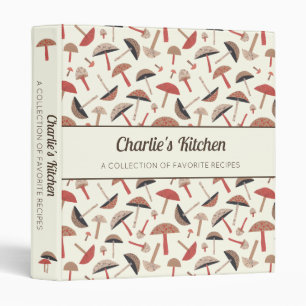 Classeur Champignons sauvages Retro Cute Mushroom Chef Rece