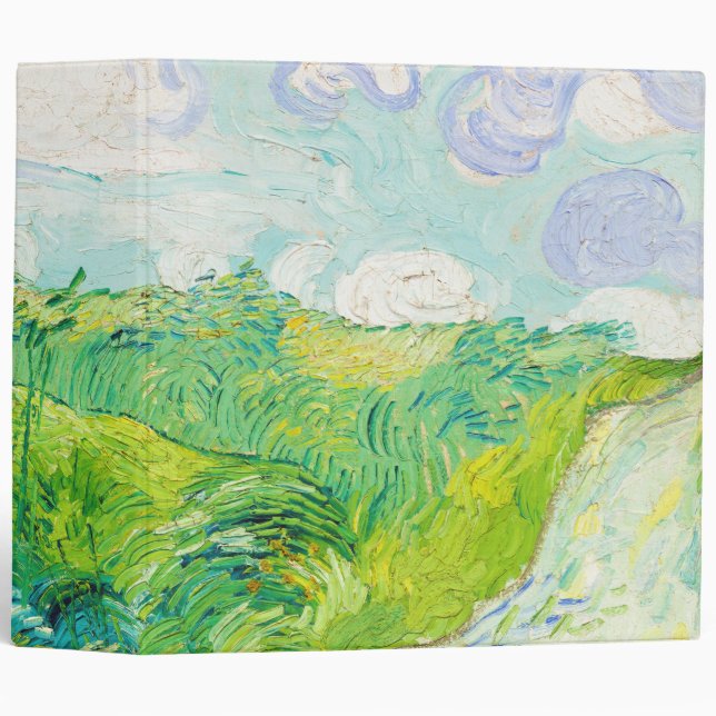 Classeur Champs de blé vert, Van Gogh (Devant/Côté)