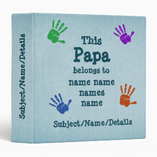 Classeur Changer n'importe quel texte - Ce Papa appartient