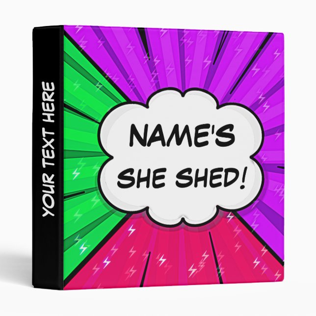 Classeur Changer tout le texte Ajouter le nom Elle Shed Com (Devant/Côté)