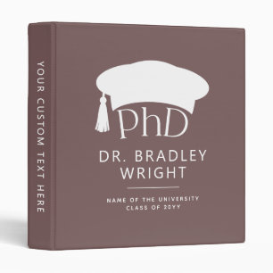 Classeur Chapeau doctoral personnalisé de doctorat pour la 