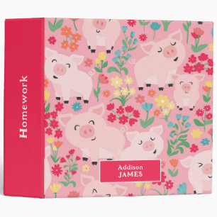 Classeur Charbon Animal Floral Russe Personnalisé