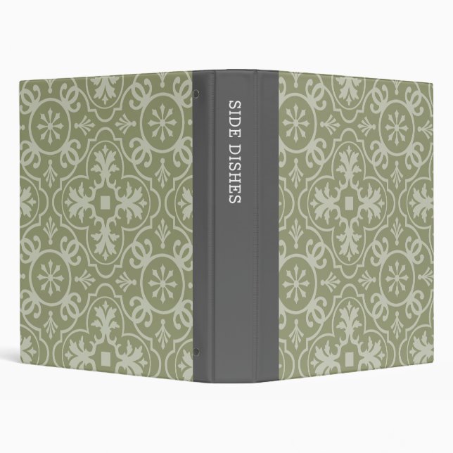 Classeur Charcoal Grey et Motif vert Pistachio - Recette (Arrière-plan)