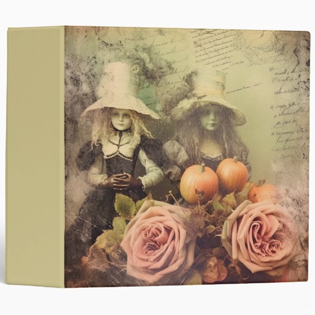 Classeur Chariot Halloween vintage (1) (Devant/Côté)