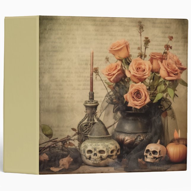 Classeur Chariot Halloween vintage (4) (Devant/Côté)