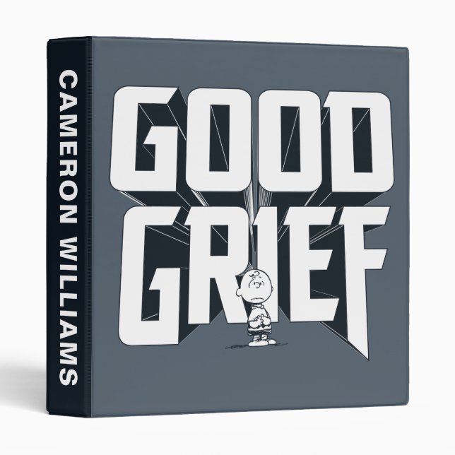 Classeur Charlie Brown "Good Grief" Rock Band Tee Graphic (Devant/Côté)