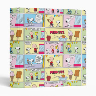 Classeur Charlie Brown, Snoopy & Sally   Crème glacée