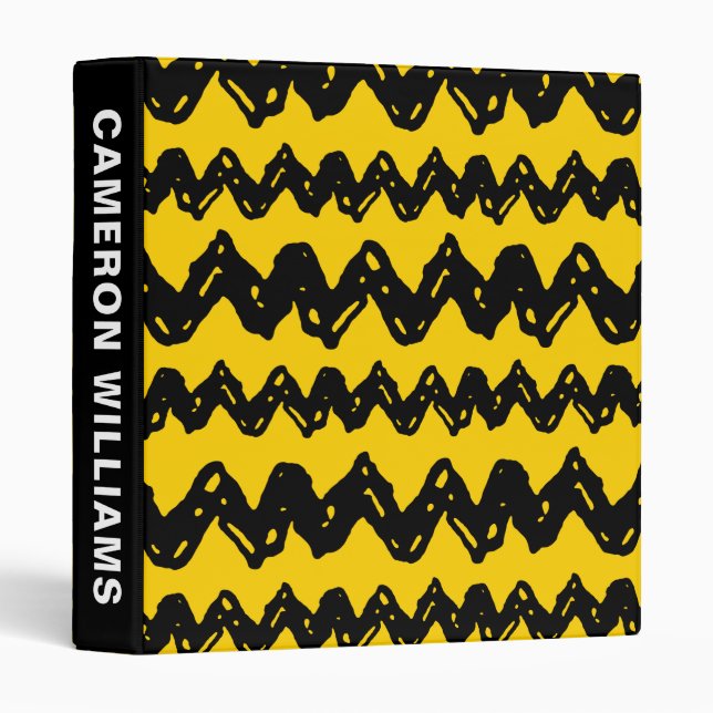 Classeur Charlie Brown Zig Zag Motif (Devant/Côté)