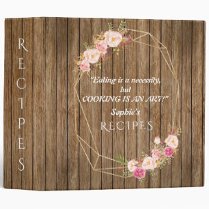 Classeur Charm Rose Floral Gold CUISINE EST UNE ARTICULE Re