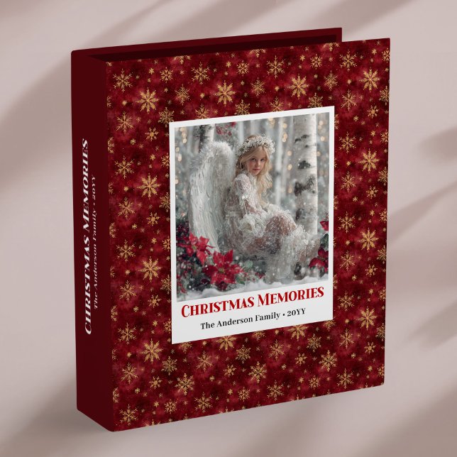 Classeur Charming Angel Red Gold Custom Name Christmas Memo (Charming Angel Red Gold Custom Name Christmas Memory Album

)