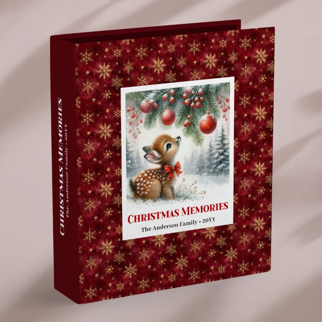Classeur Charming Baby Fawn Christmas Scene Christmas Album (Charming Baby Fawn Christmas Scene Christmas Ring Binder

)