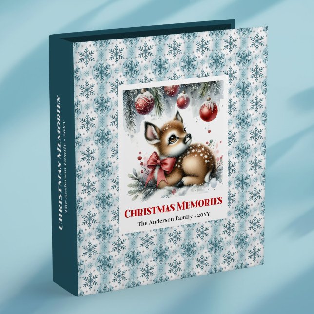 Classeur Charming baby fawn christmas scene kids memory  (Charming baby fawn christmas scene kids memory album

)